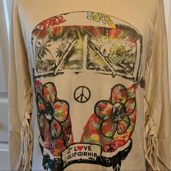 Lauren Moshi Cream Fringe Sweatshirt - Picture 2 of 9